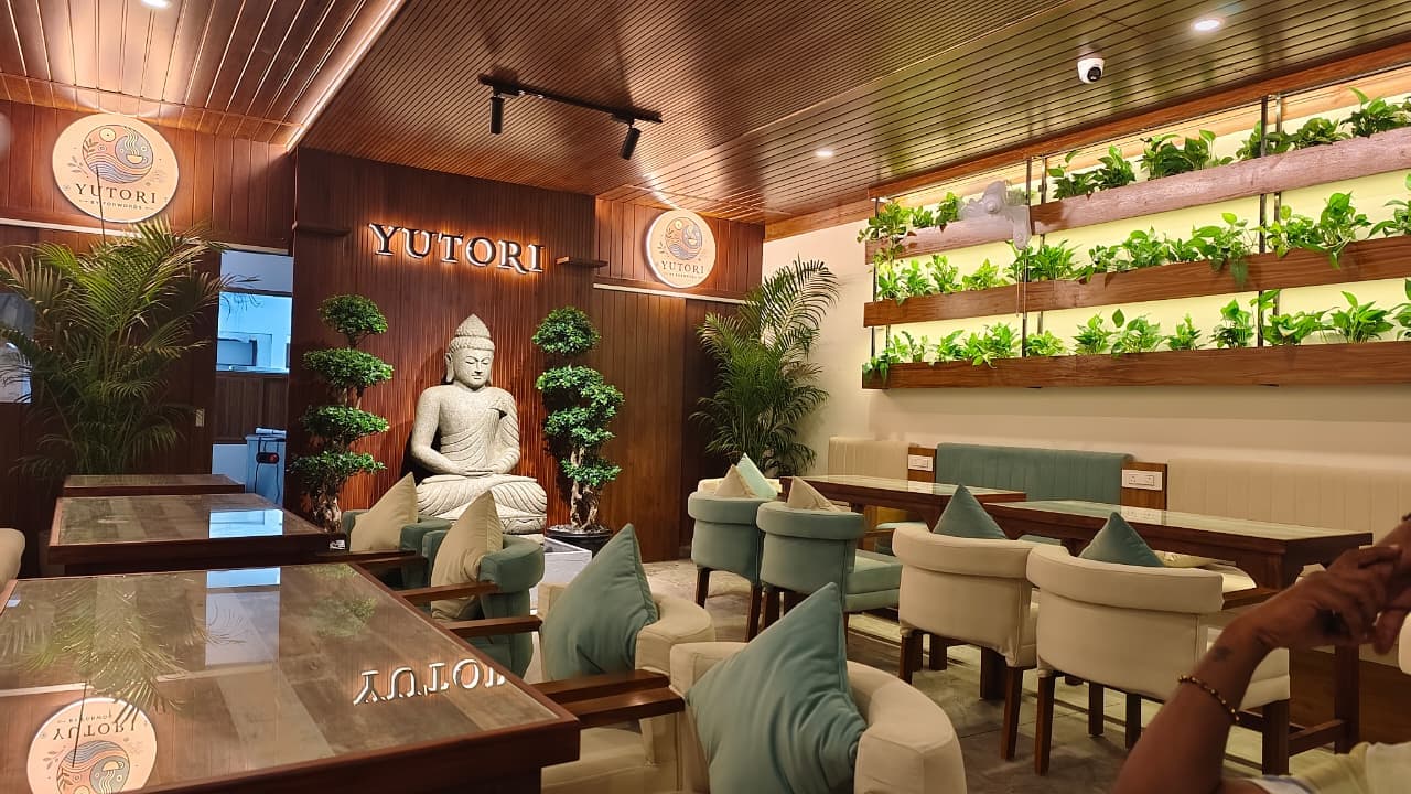 Yutori by Forwords restaurant interior in Kochi